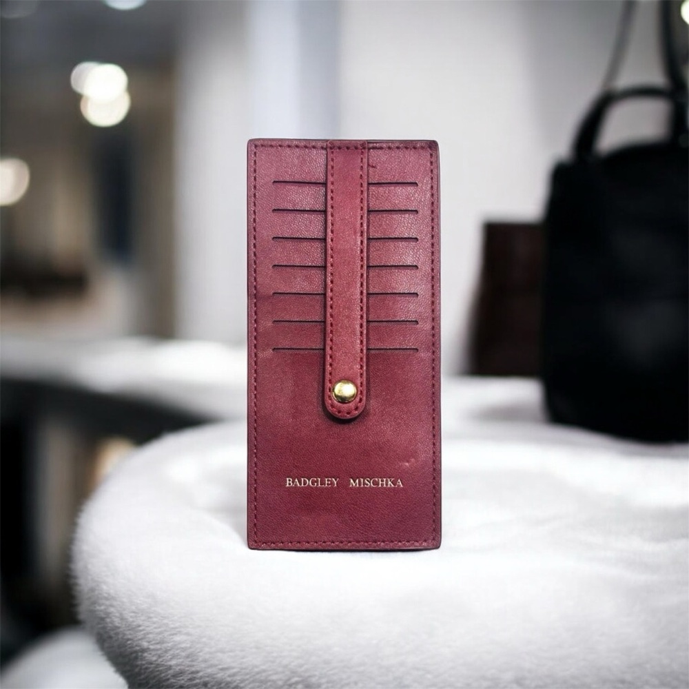 Badgley Mischka Wine Card Holder with Gold Accent